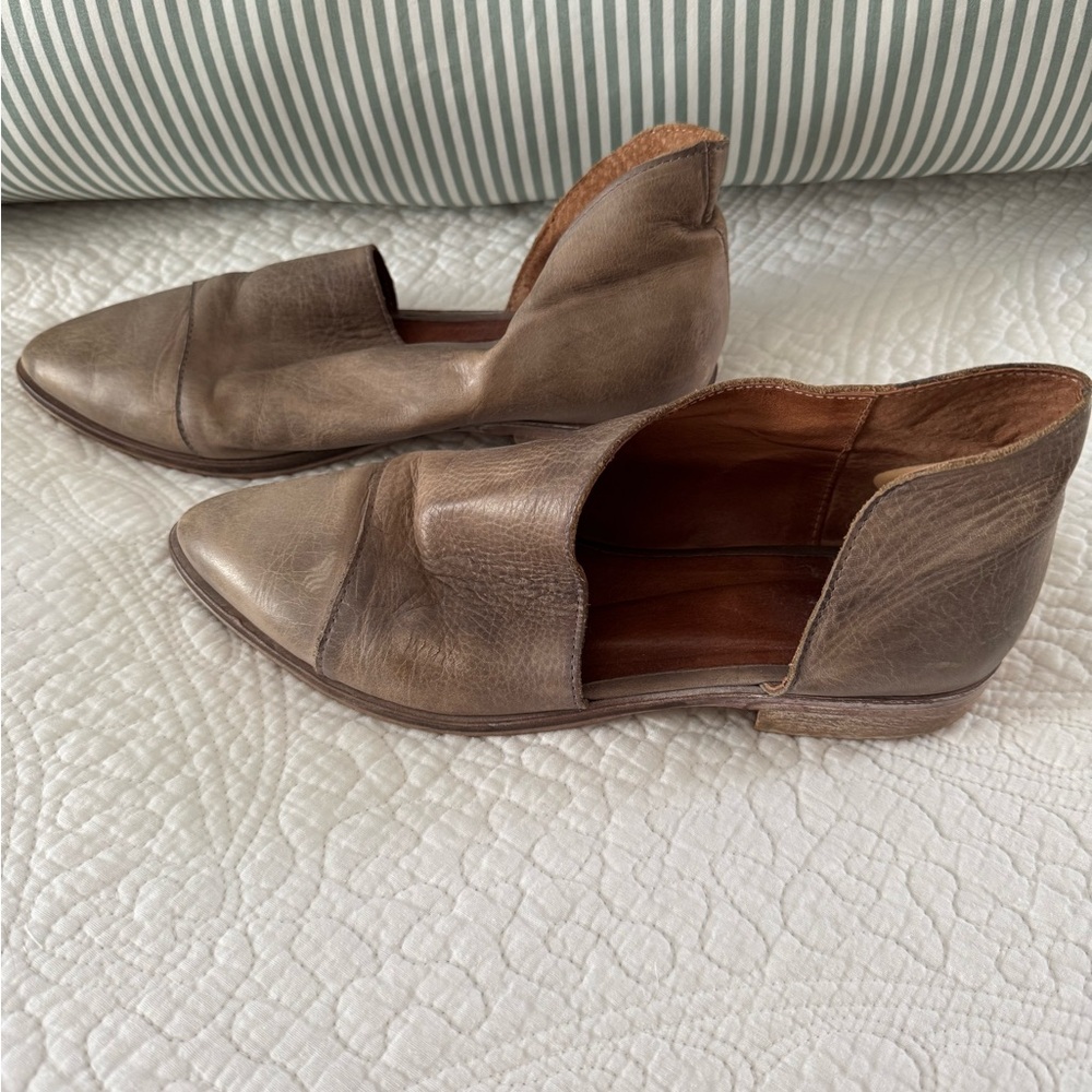 Free People Royale leather flat women's Loafers 38 7.5